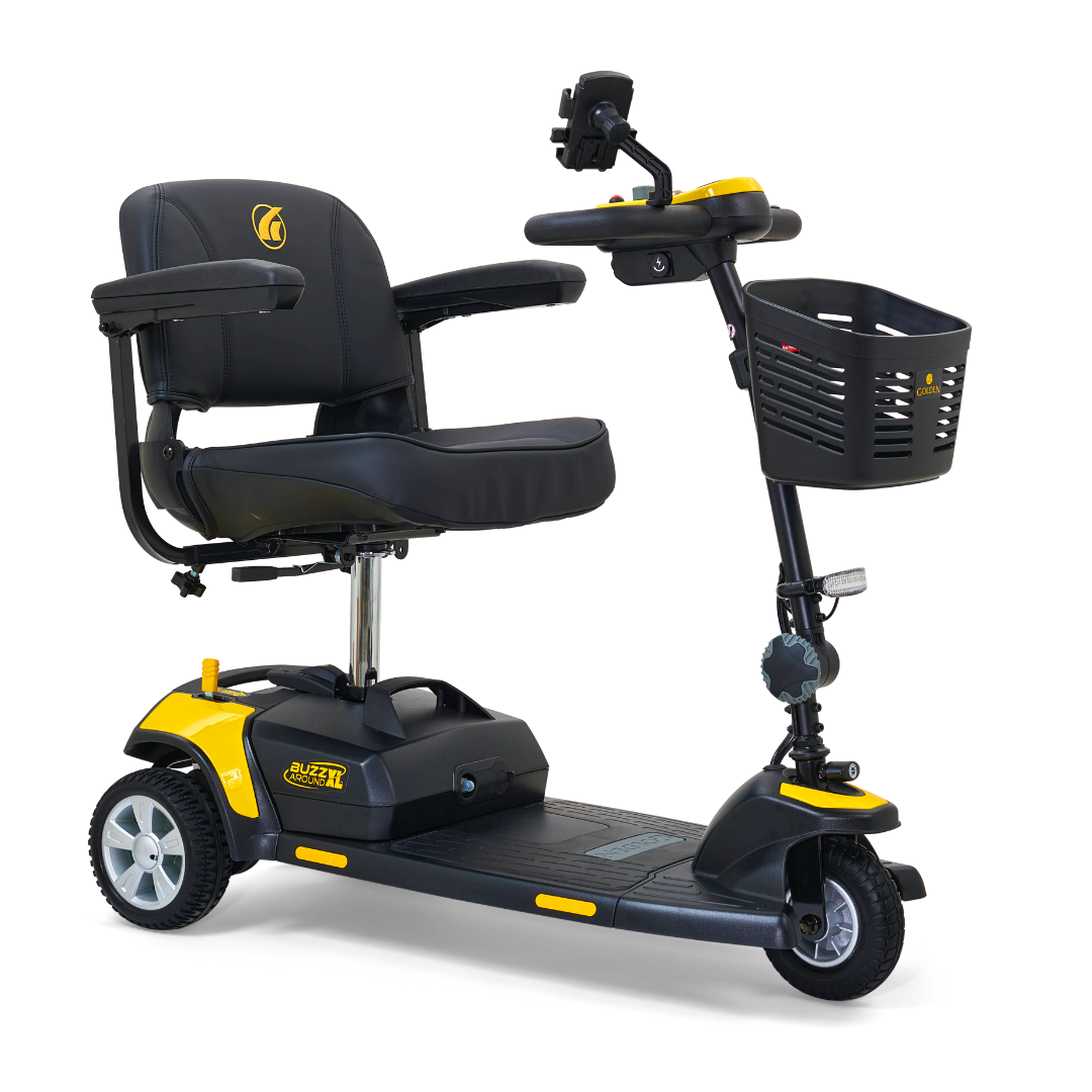 Golden Tech Buzzaround XL 3-Wheel Mobility Scooter - Canary Yellow